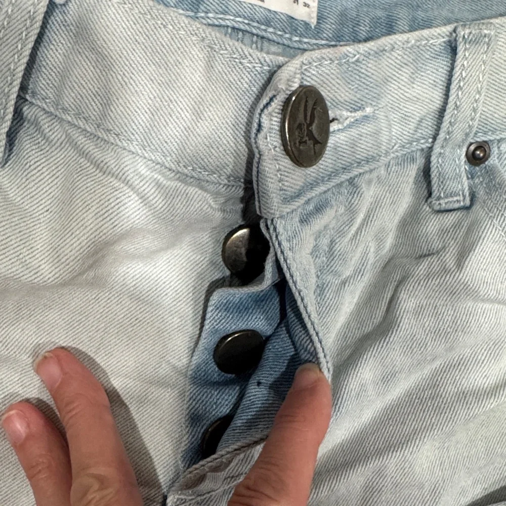 One X One Teaspoon Light Blue Denim Shorts Size 28 - Picture 3 of 6